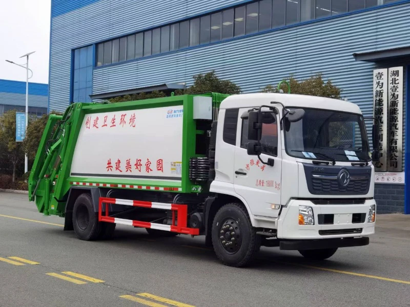 东风天锦14方压缩垃圾车1