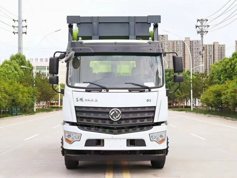 东风专底D3后双桥勾臂垃圾车2