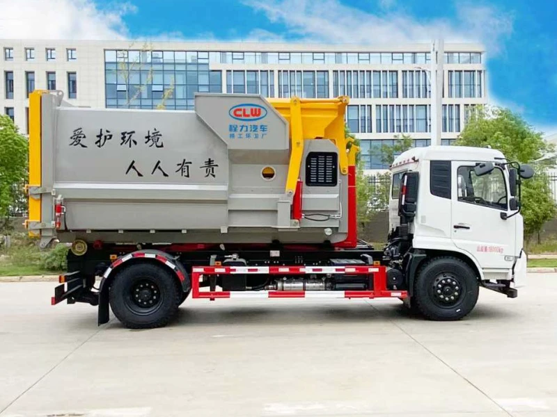 东风天锦勾臂垃圾车5