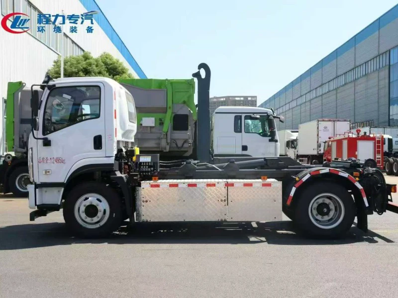 陕汽德创新能源勾臂垃圾车3